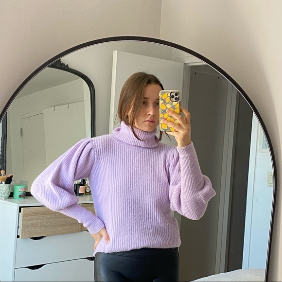NastyGal Lavender Turtleneck Sweater - Picture 4 of 8